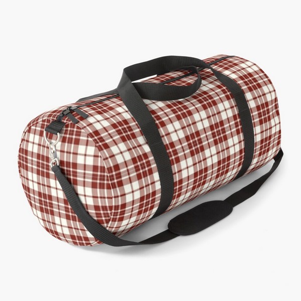 MacGregor Burgundy Dress tartan duffle bag