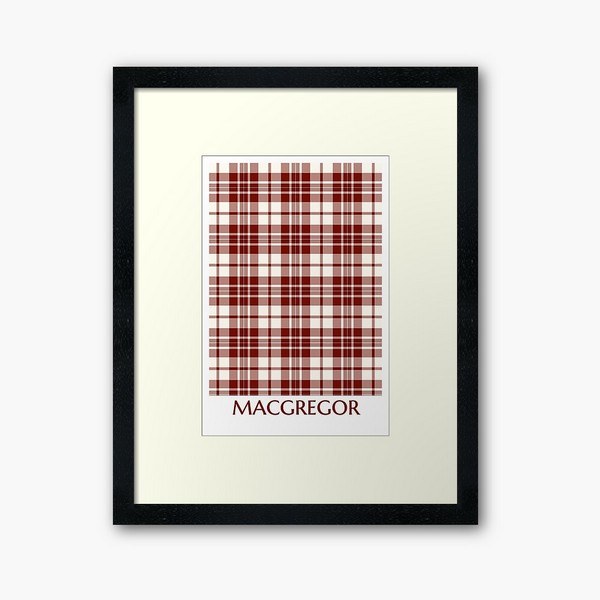 MacGregor Burgundy Dress tartan framed print