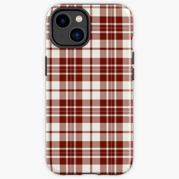 MacGregor Burgundy Dress tartan iPhone case