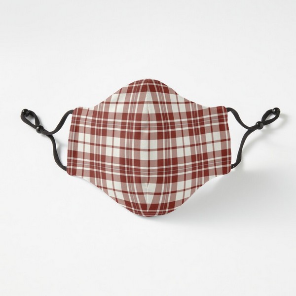 MacGregor Burgundy Dress tartan fitted face mask