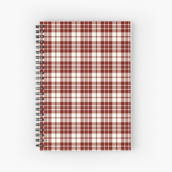 MacGregor Burgundy Dress tartan spiral notebook