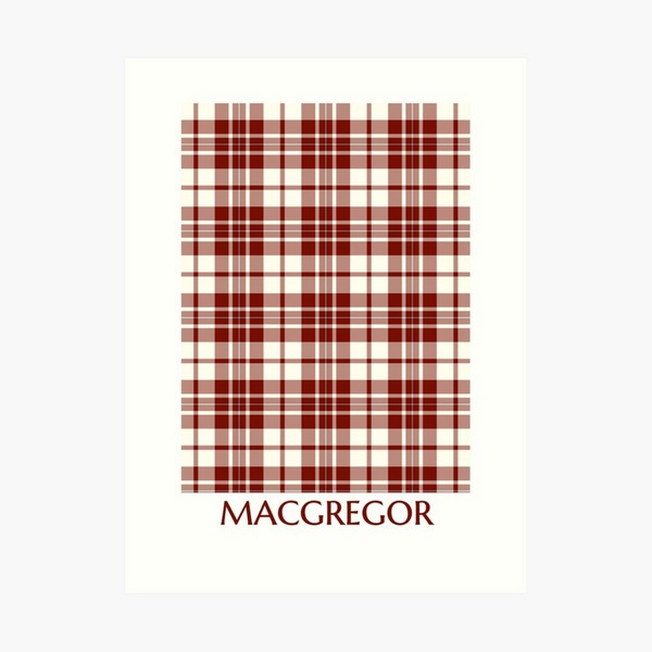 MacGregor Burgundy Dress tartan art print