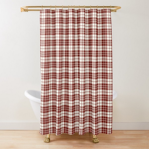 MacGregor Burgundy Dress tartan shower curtain