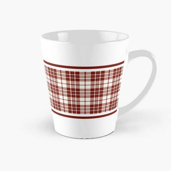 MacGregor Burgundy Dress tartan tall mug