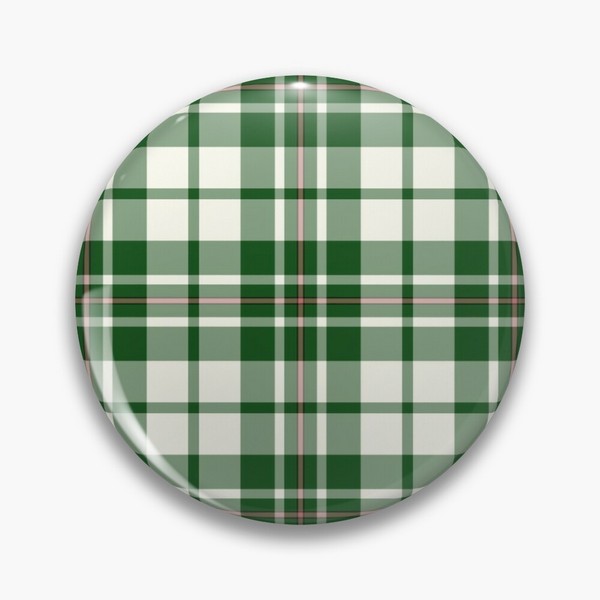 MacGregor Green Dress tartan pinback button