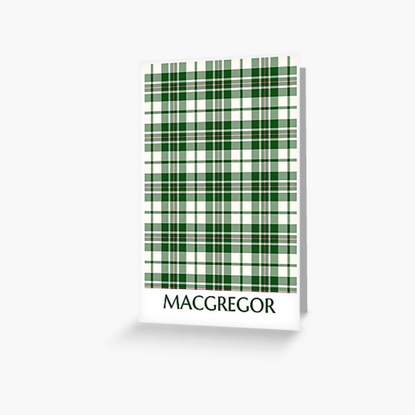 MacGregor Green Dress tartan greeting card