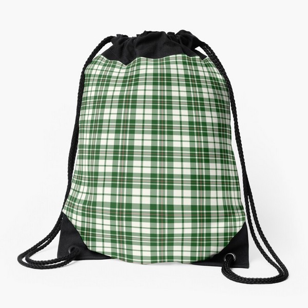 MacGregor Green Dress tartan drawstring bag