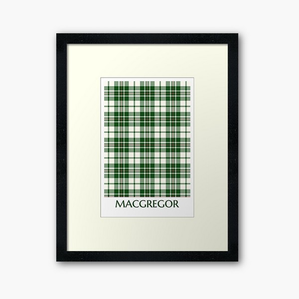 MacGregor Green Dress tartan framed print