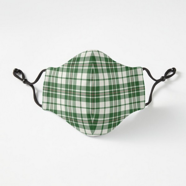 MacGregor Green Dress tartan fitted face mask