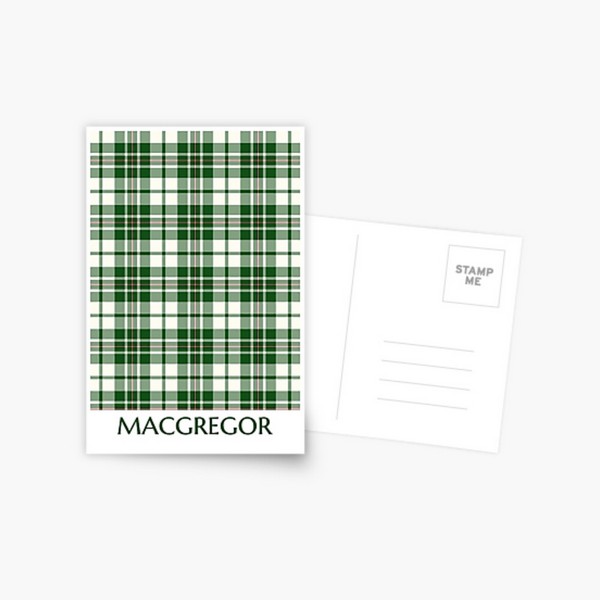 MacGregor Green Dress tartan postcard