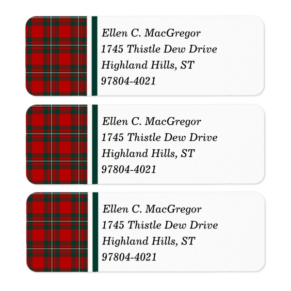 Clan MacGregor Tartan Labels