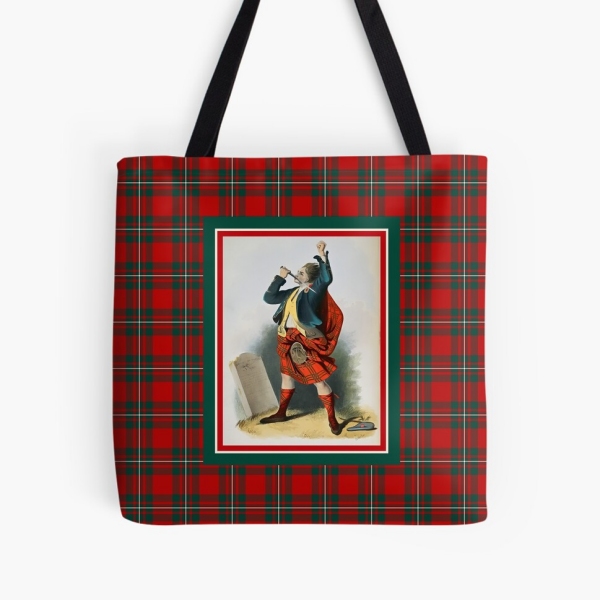 MacGregor vintage portrait with tartan tote bag