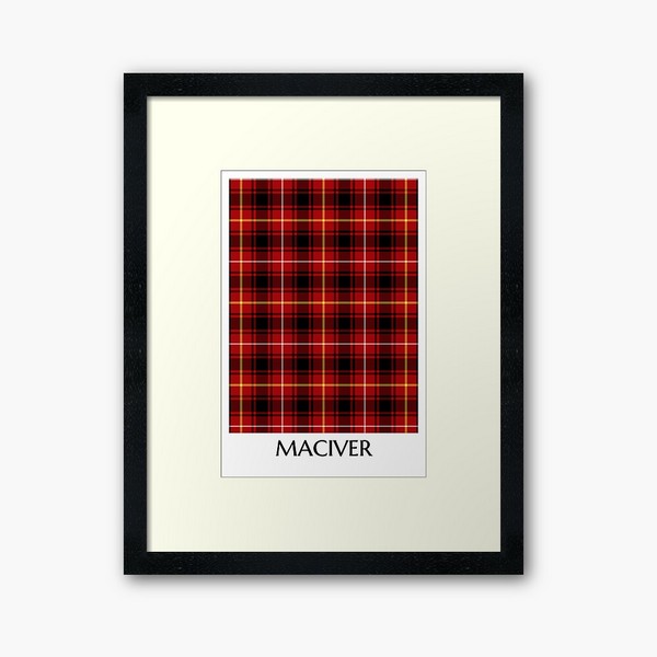 MacIver tartan framed print