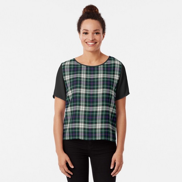 Mackenzie Dress tartan chiffon top