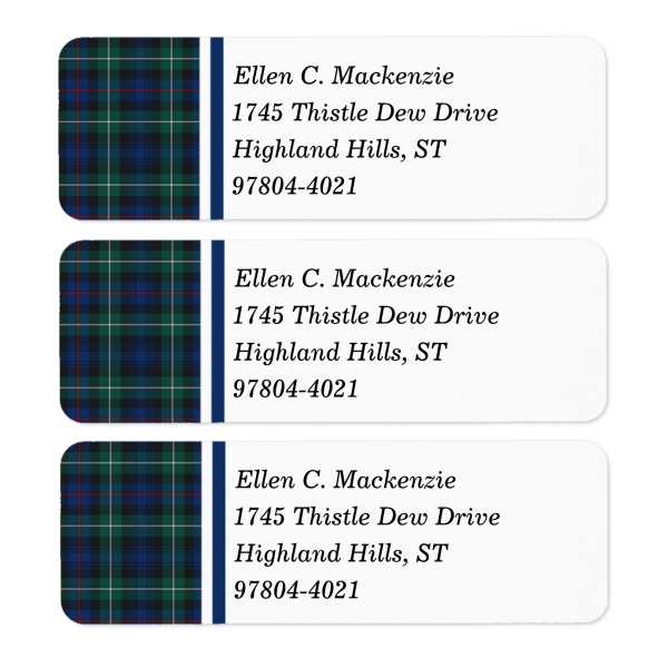 Clan Mackenzie Tartan Labels