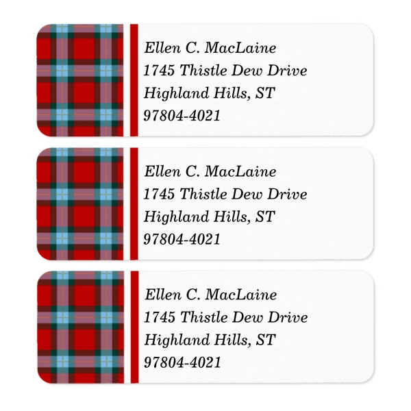 Clan MacLaine Tartan Labels