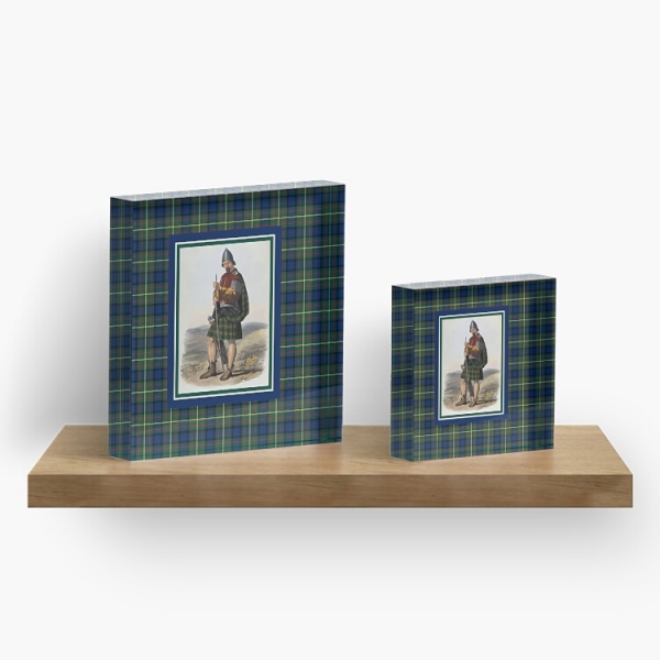 MacLaren vintage portrait with tartan acrylic block