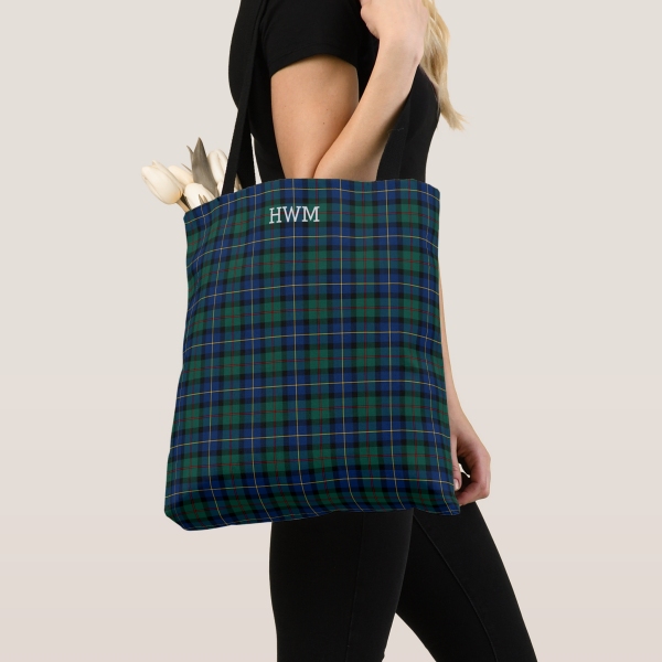 MacLeod of Skye tartan monogram tote bag