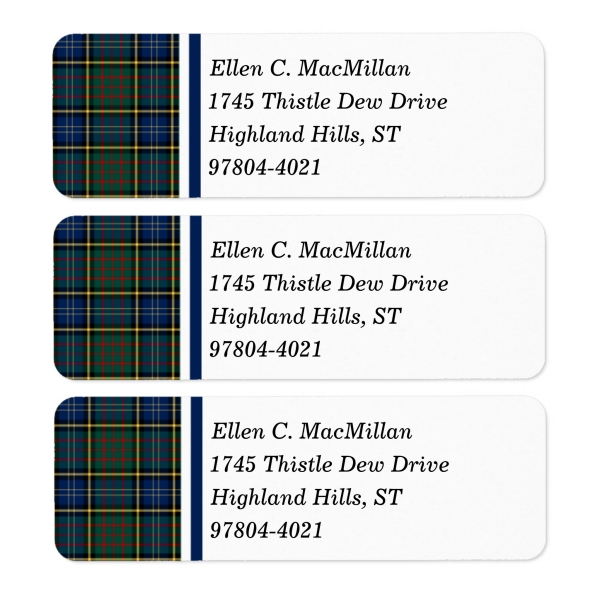 Clan MacMillan Hunting Tartan Labels