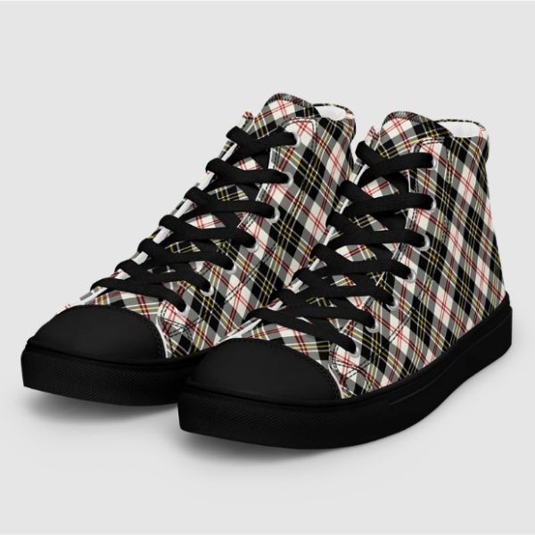 Anderson tartan men's black hightop shoes