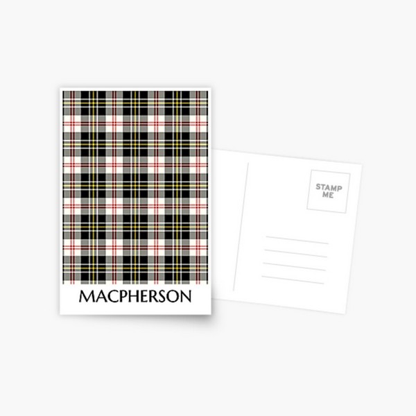 MacPherson Dress tartan postcard