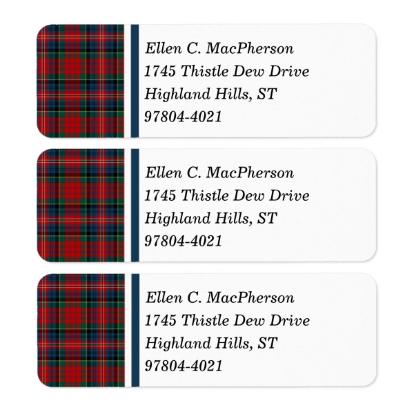 Clan MacPherson Tartan Labels