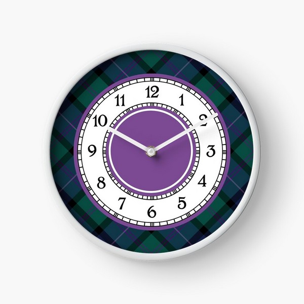 MacThomas tartan wall clock