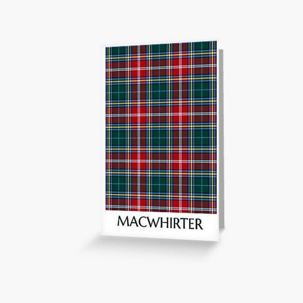 Clan MacWhirter Tartan Card