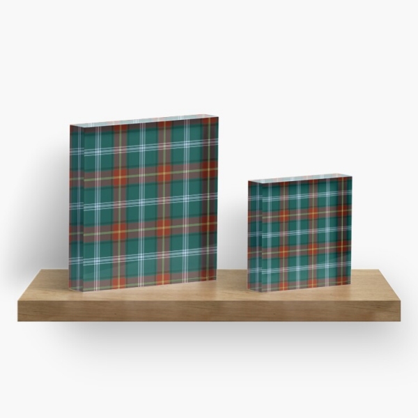 Manitoba tartan acrylic block