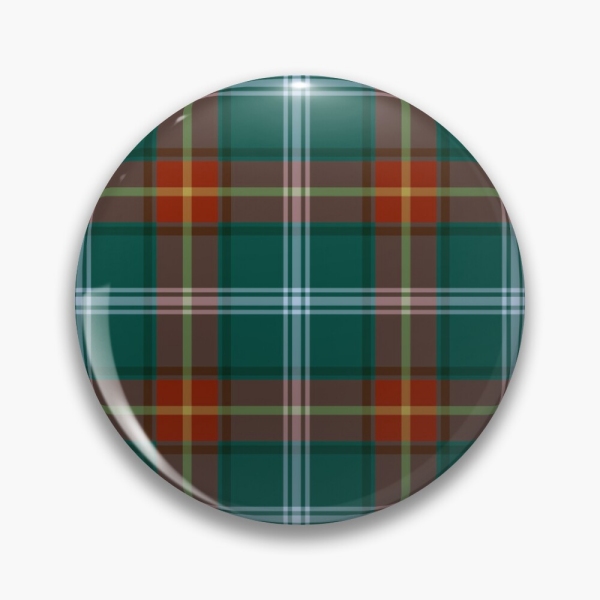 Manitoba tartan pinback button