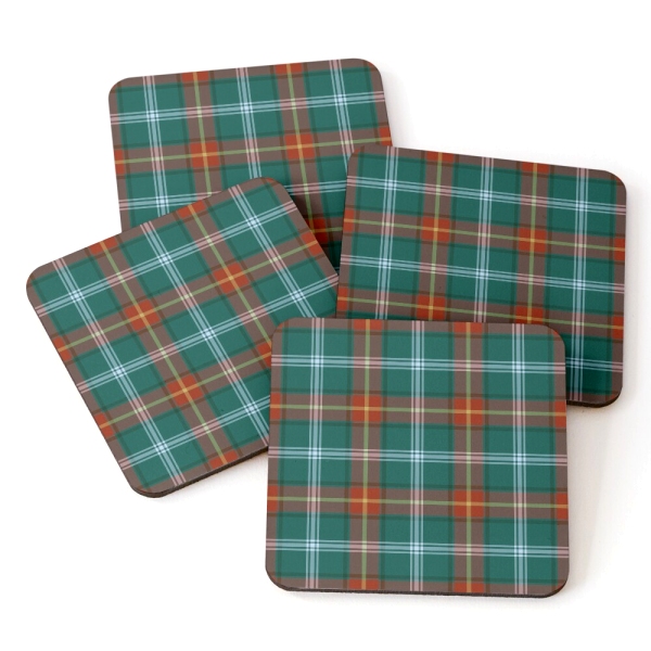 Manitoba tartan beverage coasters