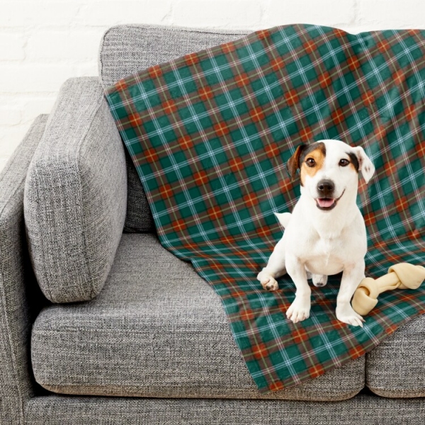 Manitoba tartan pet blanket