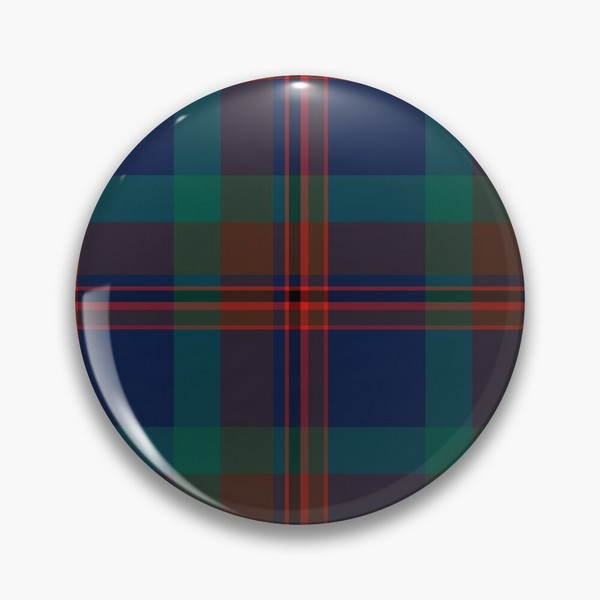 Mann tartan pinback button