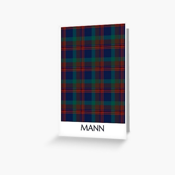 Mann tartan greeting card