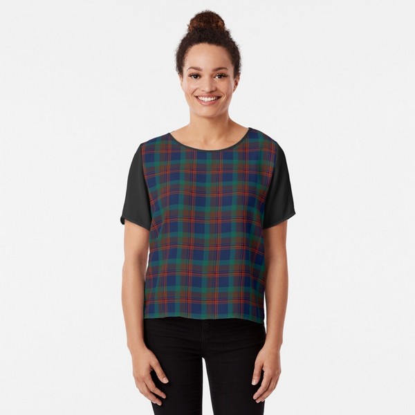 Mann tartan chiffon top