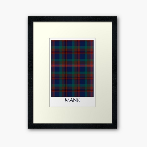 Mann tartan framed print