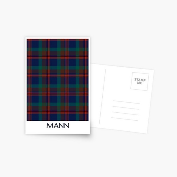 Mann tartan postcard