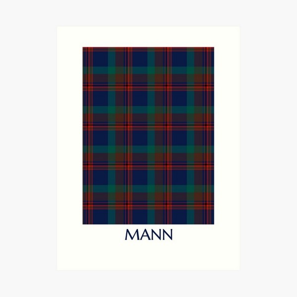 Mann tartan art print