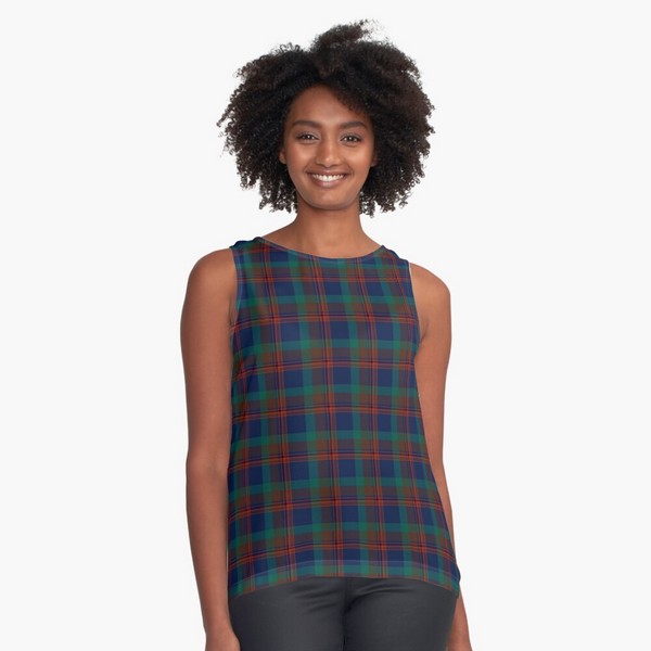 Mann tartan sleeveless top