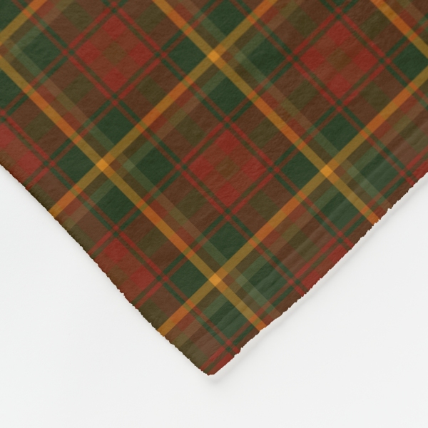 Canadian Maple Leaf tartan fleece blanket