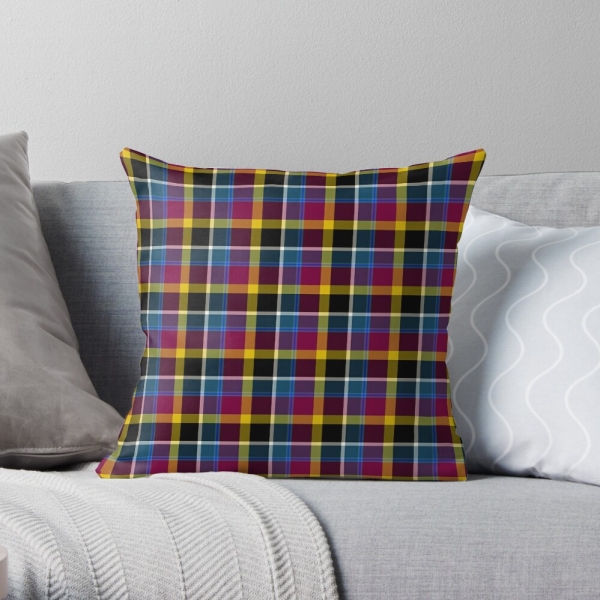 Maryland tartan throw pillow