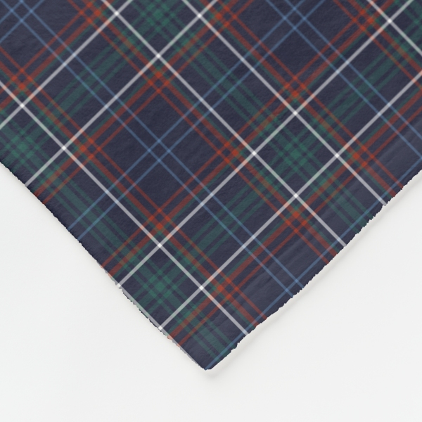 Massachusetts tartan fleece blanket