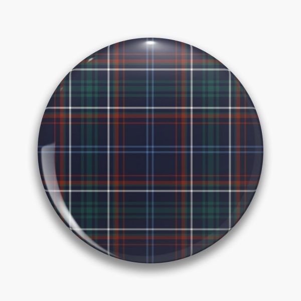 Massachusetts tartan pinback button