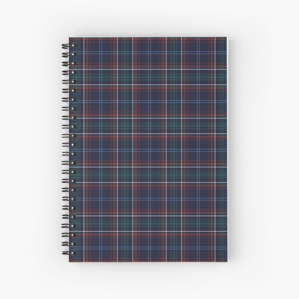 Massachusetts tartan spiral notebook