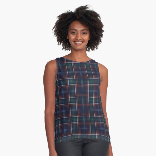 Massachusetts tartan sleeveless top