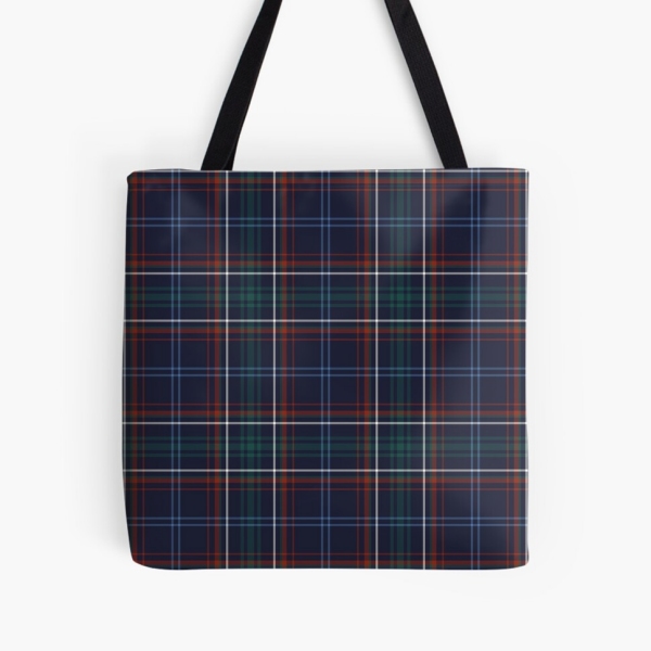 Massachusetts tartan tote bag