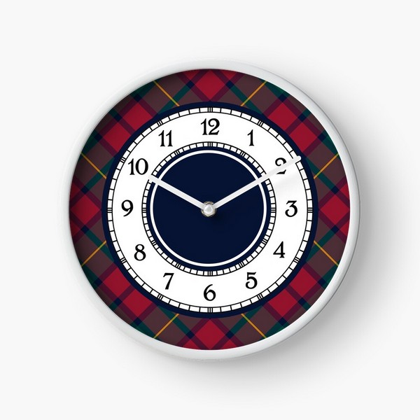 McCarthy tartan wall clock