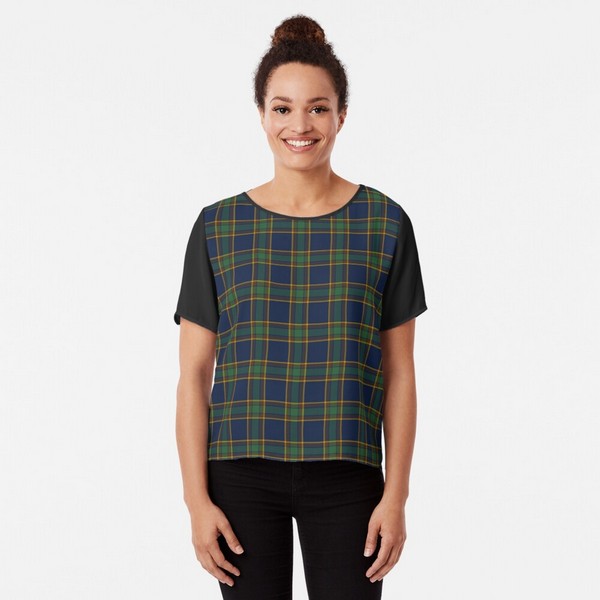 McGovern tartan chiffon top