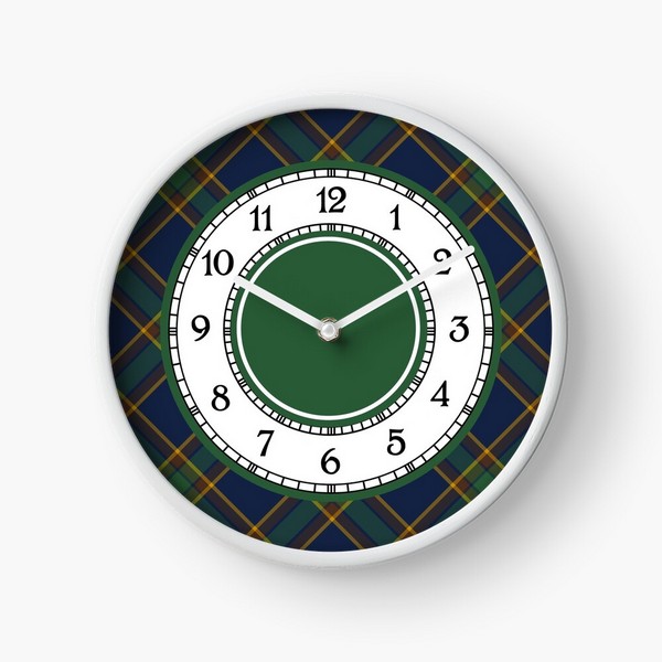 McGovern tartan wall clock