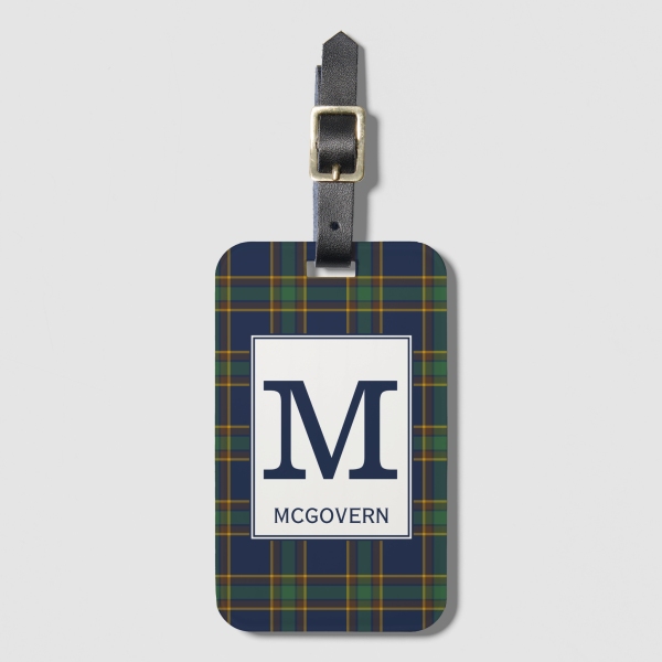 McGovern tartan luggage tag